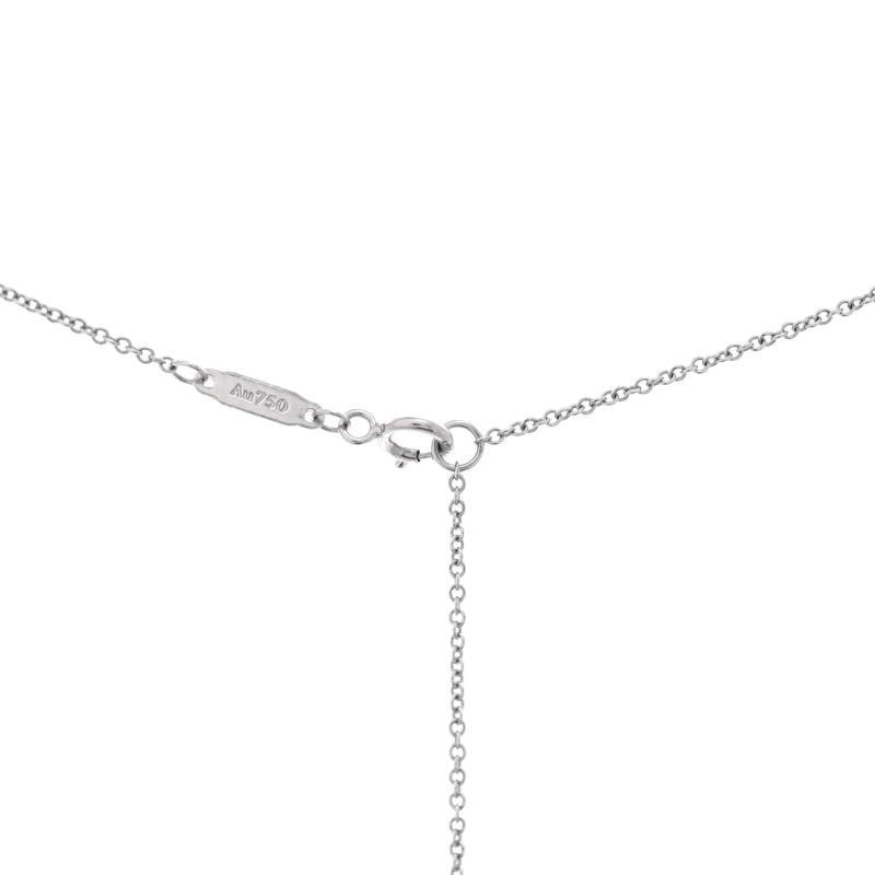 Tiffany & Co. T Smile Pendant Necklace 18K White Gold with Diamonds Large - 3