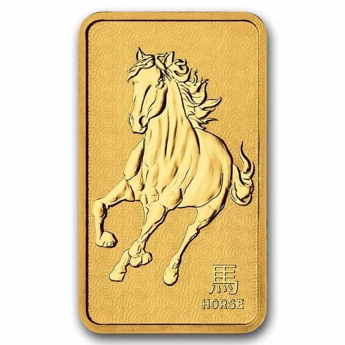 2026 1 oz Gold Bar - Perth Mint Lunar Horse (In Assay) - 3