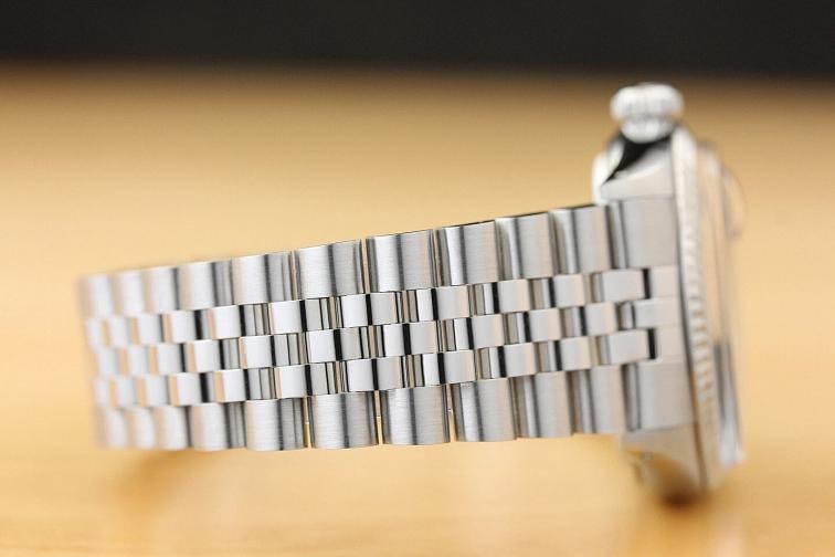 MENS ROLEX DATEJUST 16014 BLUE 18K WHITE GOLD STAINLESS STEEL QUICKSET WATCH - 7