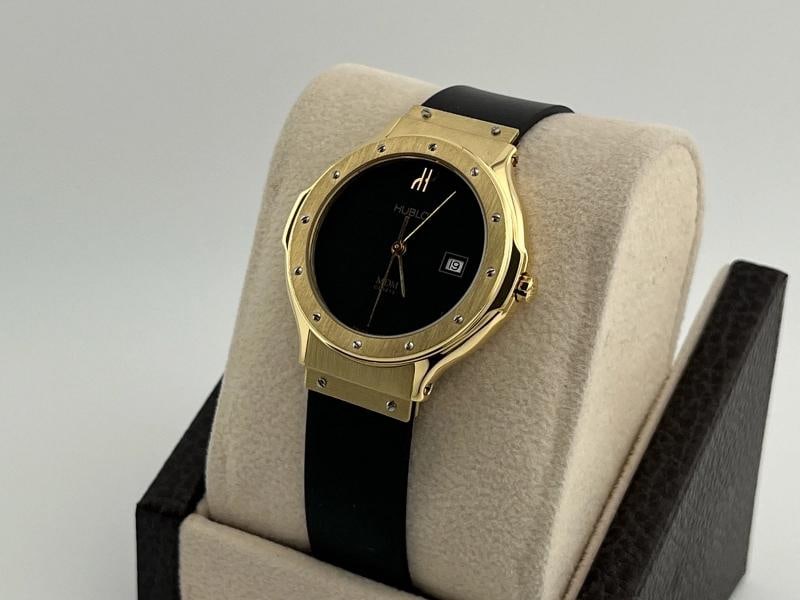 Hublot MDM Classic 1400.100.3 32mm Black Dial 18k Yellow Gold - 9