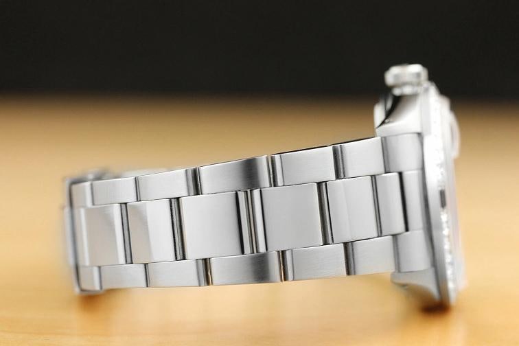 MENS ROLEX DATEJUST 1603 SILVER 18K GOLD SAPPHIRE DIAMOND STEEL OYSTER WATCH - 7