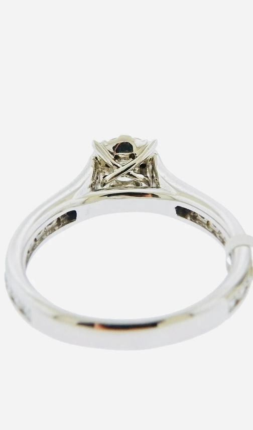 MEMOIRE DESIGNER 18kt WG NATURAL 0.75ctw DIAMOND ENG/WED RING $3900. - 4