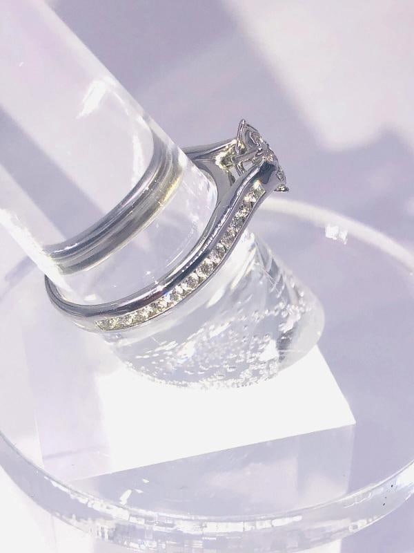 MEMOIRE DESIGNER 18kt WG NATURAL 0.75ctw DIAMOND ENG/WED RING $3900. - 5