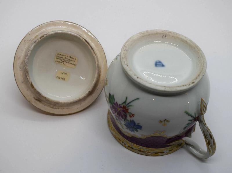 Vienna Covered Hand Painted Chocolate Cup, Circa 1780 -1800 - 9