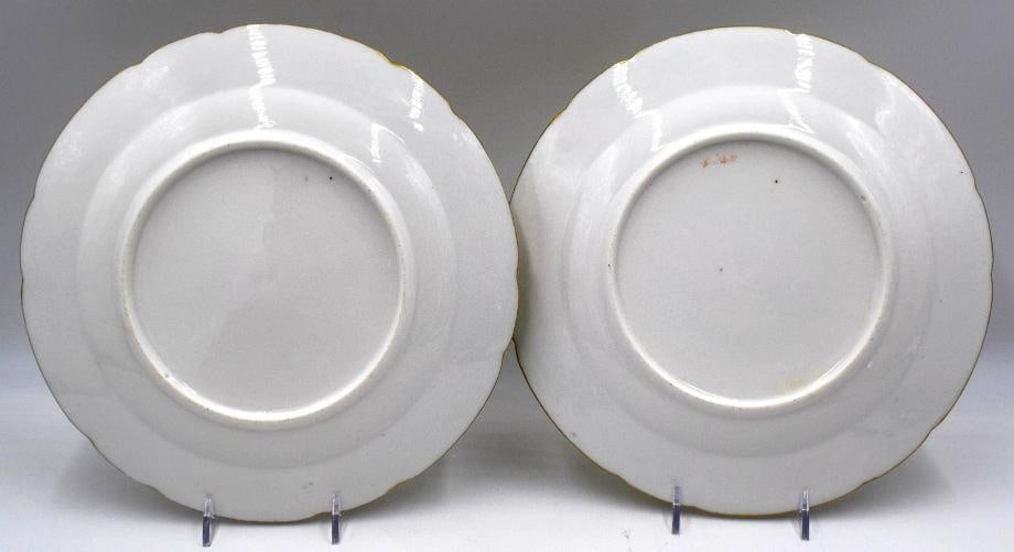 Antique Fine Pair of French Feuillet Paris Plates - Circa 1860 - 9