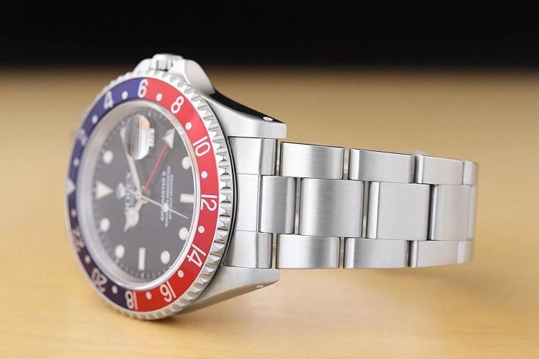 ROLEX MENS GMT MASTER II 16710 PEPSI BLUE RED 40MM STAINLESS STEEL DATE WATCH - 4