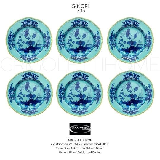 Richard Ginori - Oriente Italiano Iris - Set Of 6 Soup Plates 24 Cm / 9.44 In: Condition: New: A brand-new, unused, unopened, undamaged item in its original packaging (where packaging is applicable). Packaging should be the same as what is found in a retail store, unless the ite