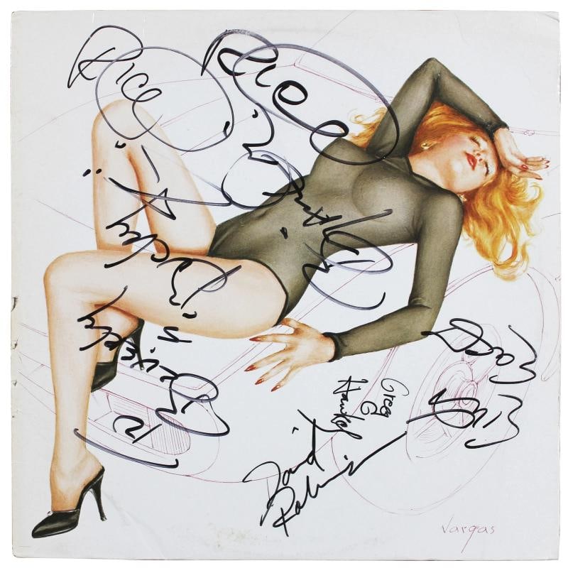 The Cars (5) Ocasek, Easton, Hawkes +2 Signed Album Cover W/ Vinyl BAS (1 of 5)