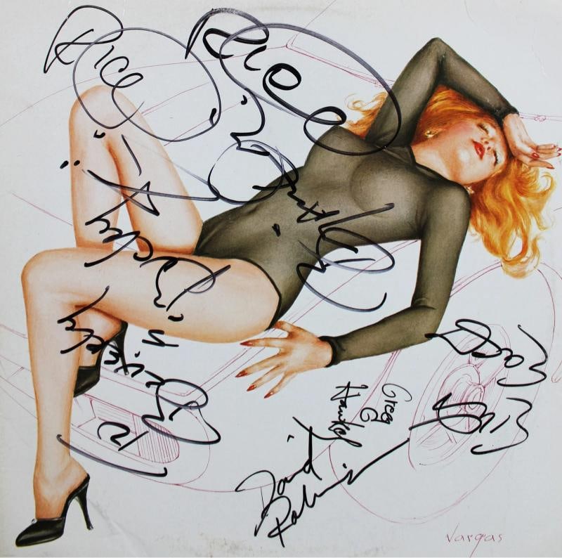 The Cars (5) Ocasek, Easton, Hawkes +2 Signed Album Cover W/ Vinyl BAS - 2