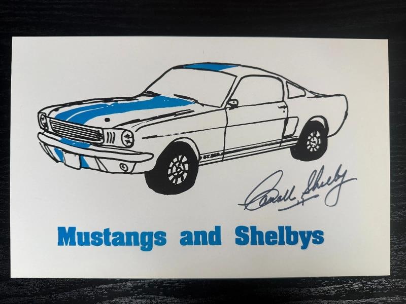 Carroll Shelby signed Color Print JSA LOA Mustangs & Shelbys Racing Auto: Industry: Celebrities,Signed: Yes,Autograph Authentication: James Spence (JSA),Original/Reproduction: Original 