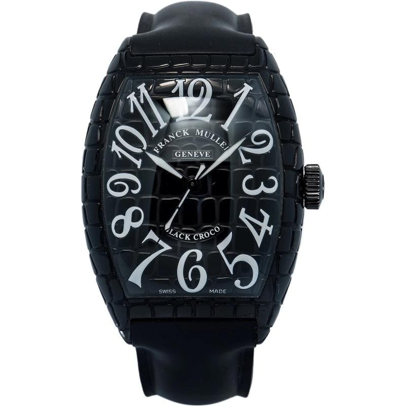 Franck Muller Tono Curvex Black Croco 8880SCBLKCRO Black Arabic Dial Auto 40mm: Condition: Pre-owned - Good: This item has been gently used but is in good condition. It might have a few signs of wear, like light scratches or tarnishing. ,Brand: Franck Muller,Movement: Swiss