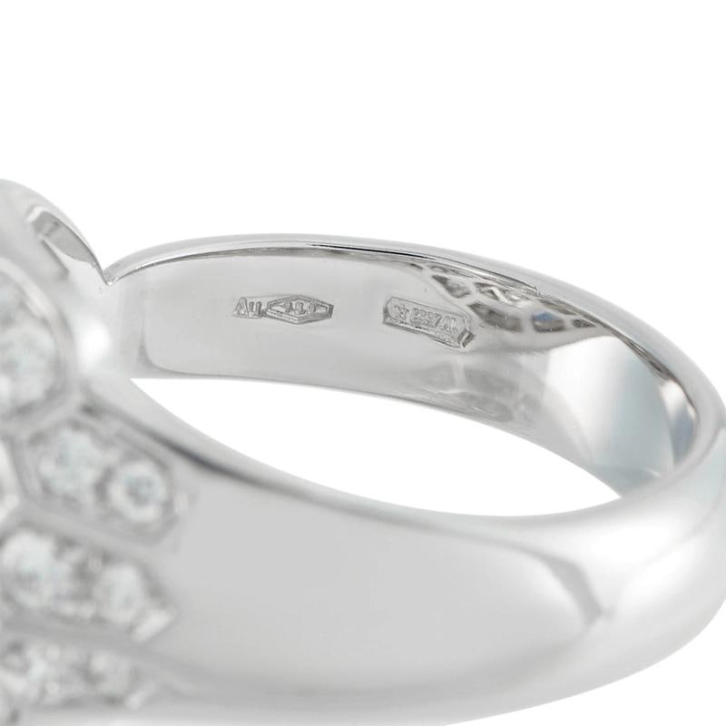 Bvlgari Serpenti 18K White Gold Diamond and Sapphire Ring BV04-122225 - 5