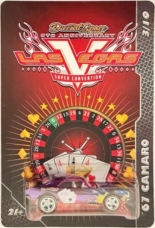 67 CHEVY CAMARO Custom Hot Wheels 2012 Vegas Super Toy Convention w/RR By Lopez: Condition: New: A brand-new, unused, unopened, undamaged item (including handmade items). ,Autographed: No,Vehicle Make: Chevrolet,Vehicle Type: Car,Color: Purple,Material: diecast,Scale: 1:64Year of
