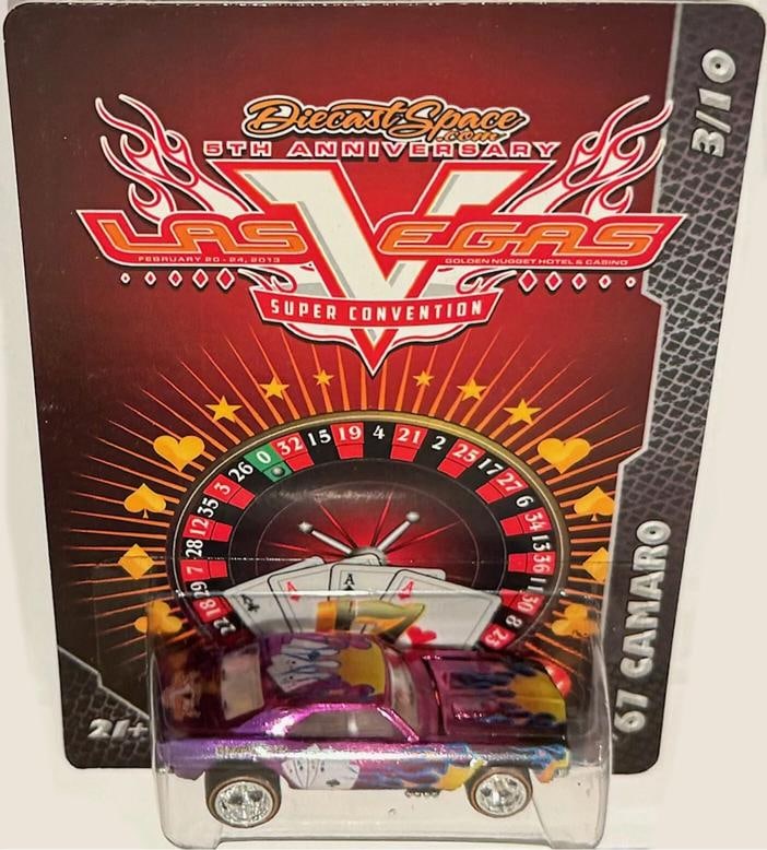 67 CHEVY CAMARO Custom Hot Wheels 2012 Vegas Super Toy Convention w/RR By Lopez - 2