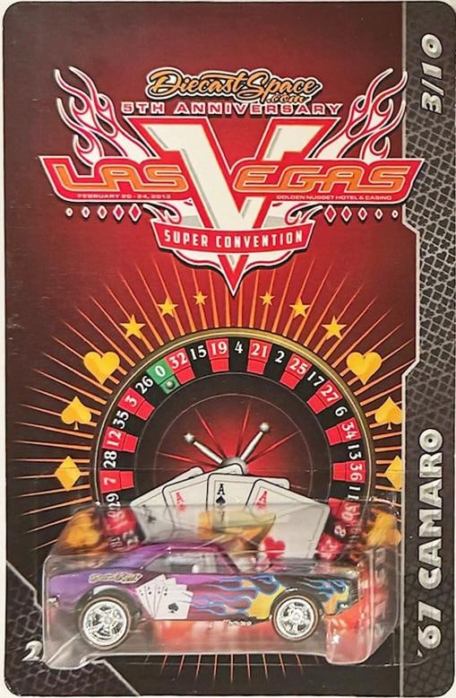 67 CHEVY CAMARO Custom Hot Wheels 2012 Vegas Super Toy Convention w/RR By Lopez - 3