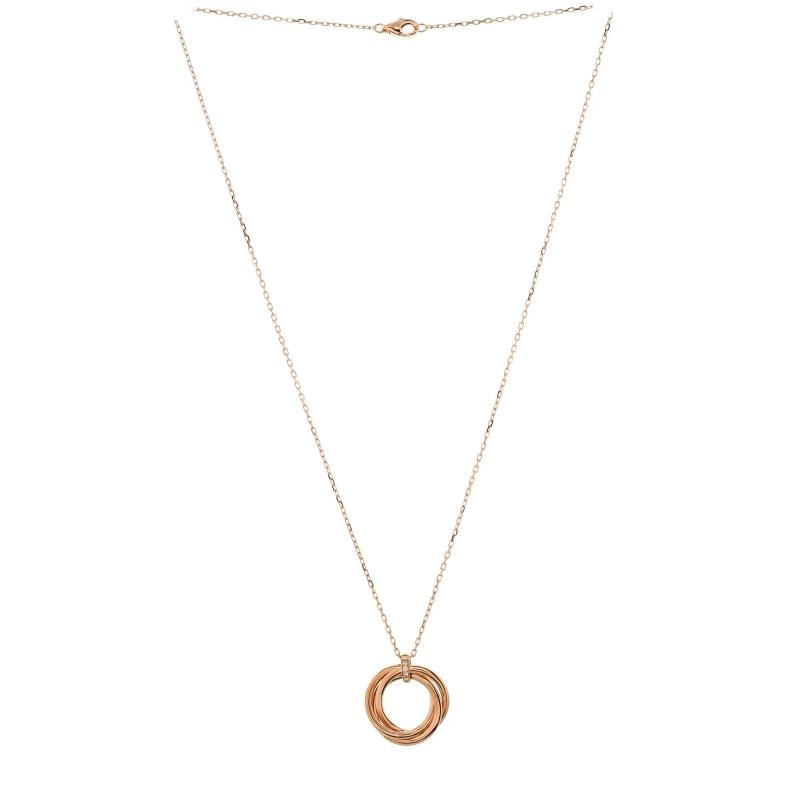 Cartier Trinity Pendant Necklace 18K Rose Gold and Diamonds - 3