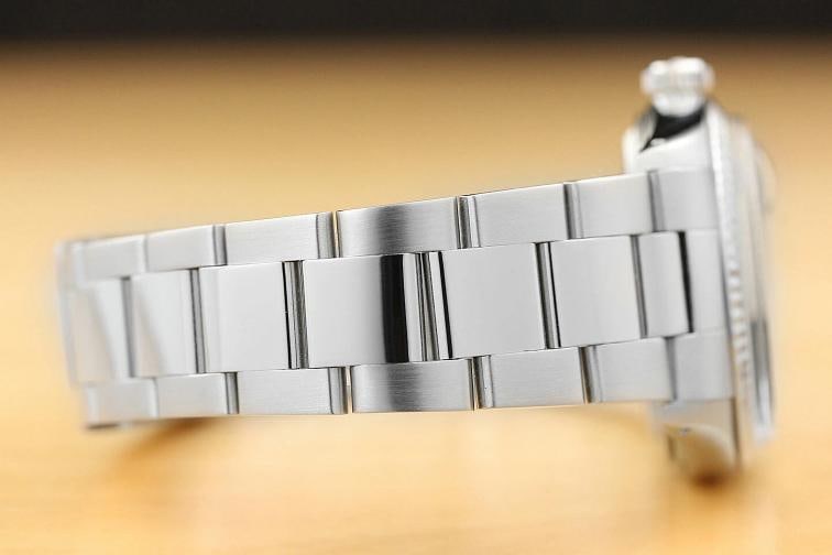 ROLEX MENS DATEJUST 16014 BLACK DIAL 18K WHITE GOLD STEEL WATCH w/ OYSTER BAND - 7