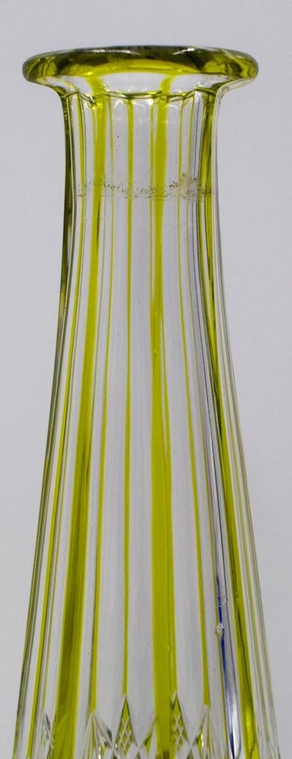 Baccarat Cut to Clear Glass Decanter Lagny - Chartreuse - 8