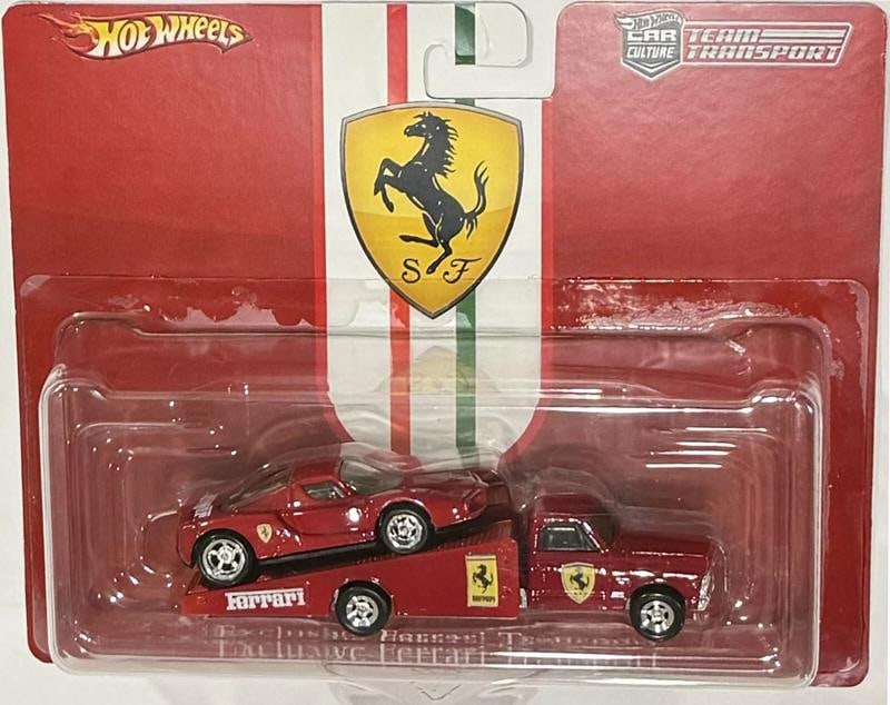 Custom Hot Wheels Team Transport FERRARI FXX on a Ramp Truck w/ Real Riders (1 of 2)