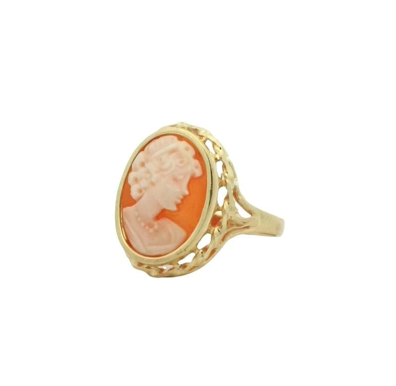 Cameo Ring In 14k Yellow Gold - 2