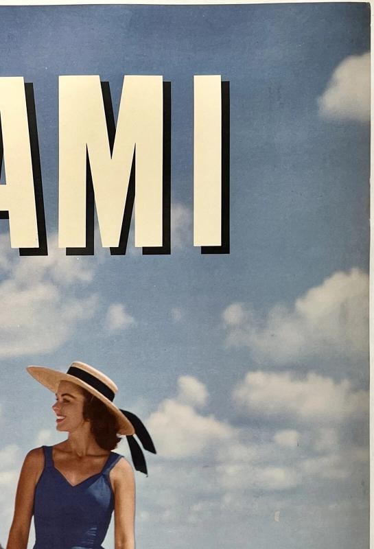 Original Vintage Poster MIAMI CAPITAL AIRLINES Airline Travel Tourism Florida OL - 3