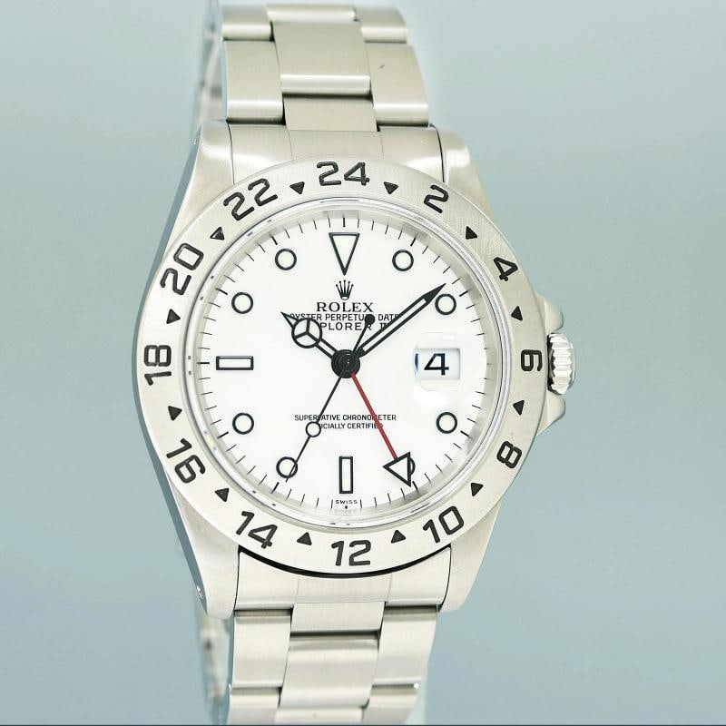 PAPERS 1999 MINT Rolex Explorer II White 16570 40mm Polar Swiss Only Watch Box - 3