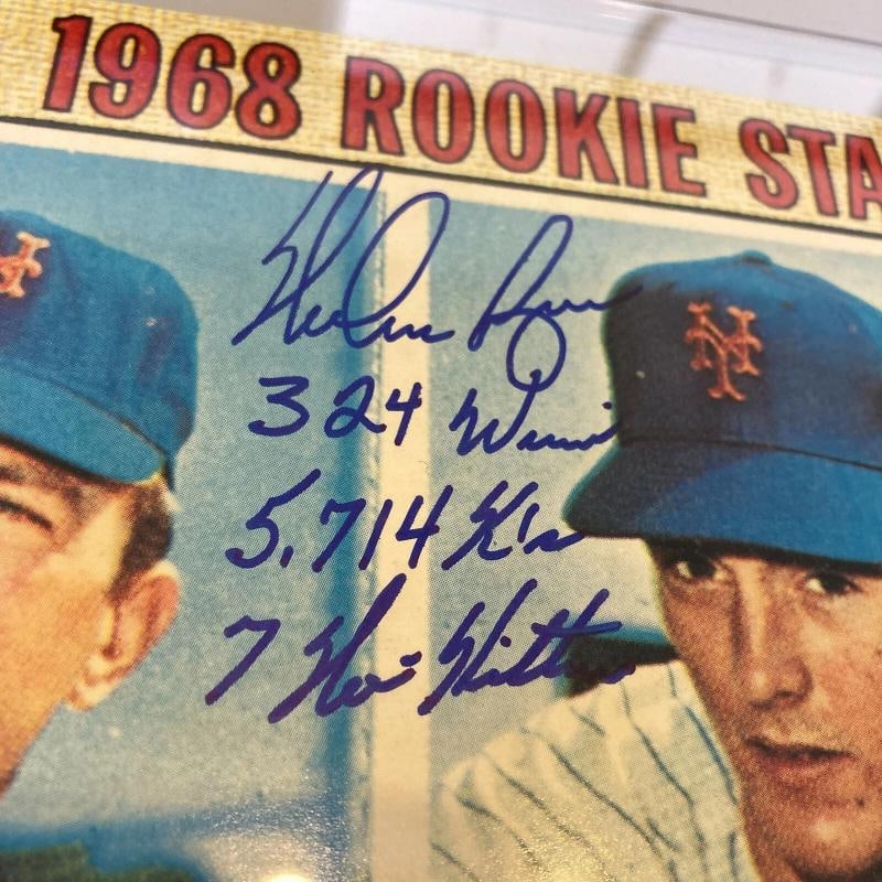 Nolan Ryan Signed Heavily Inscribed Jumbo 1968 Topps RC RP PSA DNA GEM MINT 10 - 3