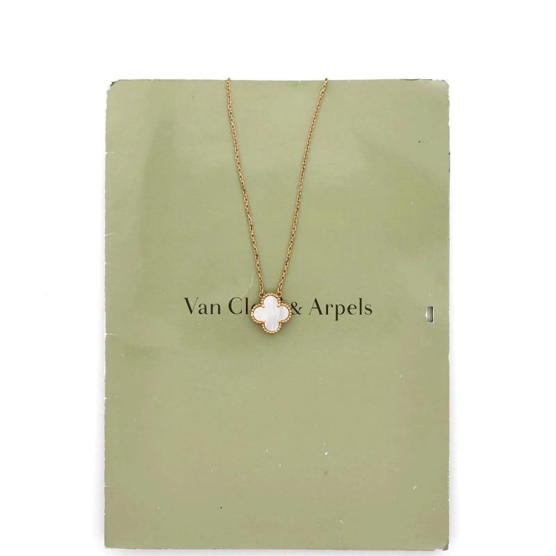 Van Cleef & Arpels Vintage Alhambra Pendant Necklace 18K Yellow Gold and Mother - 2