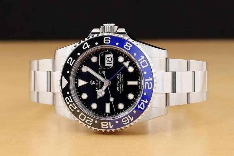 2022 CARD ROLEX GMT MASTER II 126710BLNR BATMAN CERAMIC STEEL BLUE BLACK WATCH - 3