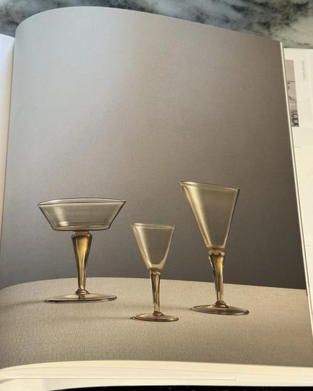 Set of 6 Venini Cordials Designed by Vittorio Zecchin, Amber w/Red Rim, C1920 - 10