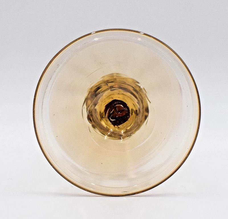 Set of 6 Venini Cordials Designed by Vittorio Zecchin, Amber w/Red Rim, C1920 - 8