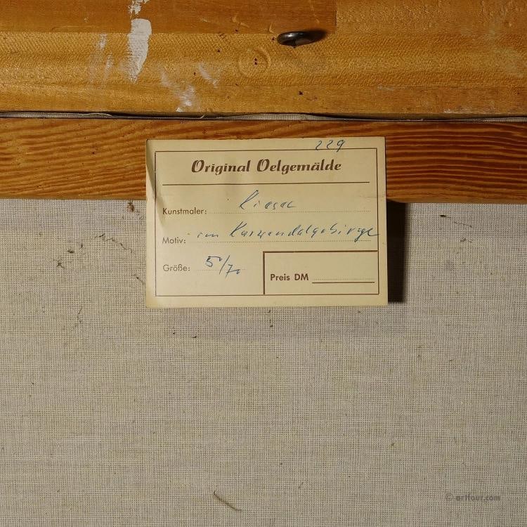 Alpine Landscape Oil Painting with Tyrolean Mountain Hut - 8