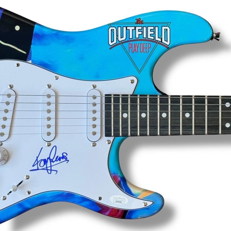Tony Lewis Signed Guitar Custom Graphics JSA COA The Outfield Your Love - 2