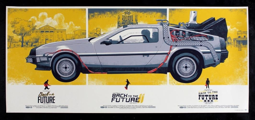 BACK TO THE FUTURE MONDO ALAMO DRAFTHOUSE MOVIE POSTER 2012: 16" x 36". Industry: Movies,Object Type: Poster,Original/Reproduction: Original 