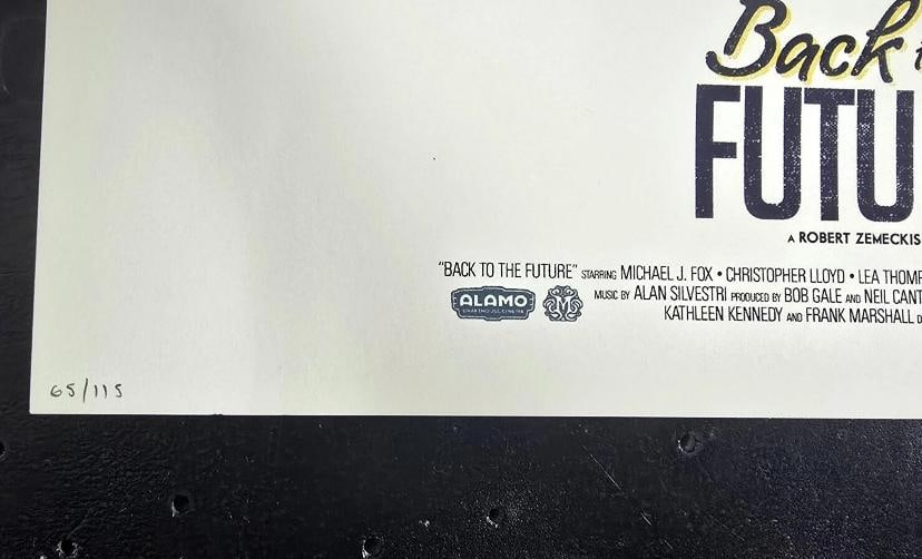 BACK TO THE FUTURE MONDO ALAMO DRAFTHOUSE MOVIE POSTER 2012 - 2