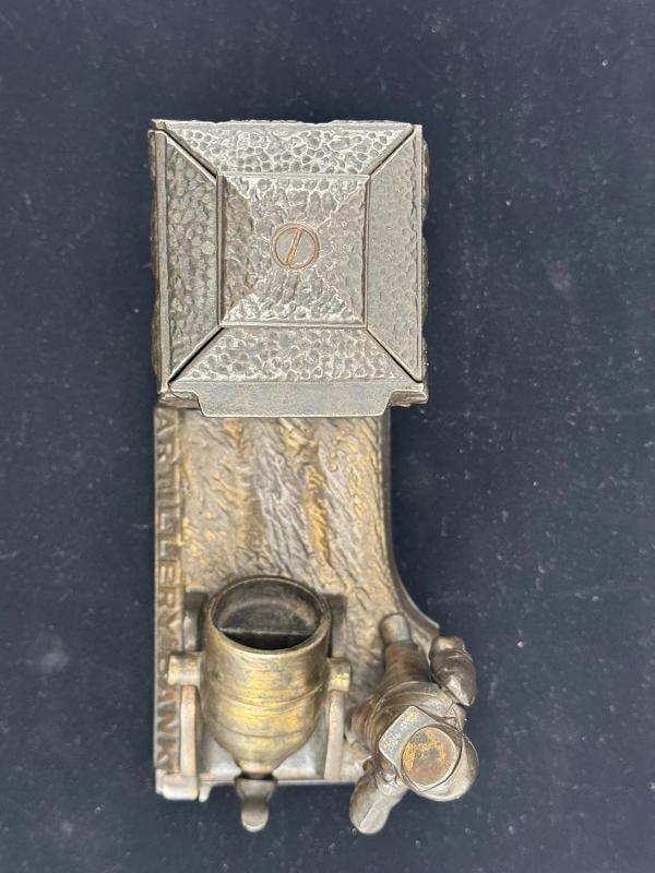 Rare Original Patented 1892 Cast Iron Mechanical Artillery Bank Soldier Canon - 3