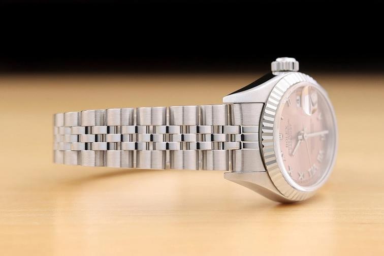 ROLEX LADIES DATEJUST 79174 SALMON ROMAN DIAL 18K GOLD STAINLESS STEEL WATCH - 7