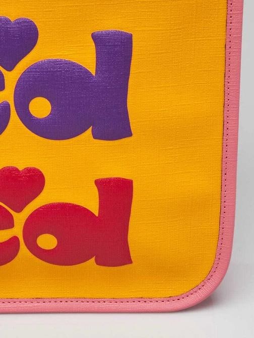 Gucci Pink/Yellow Coated Canvas Rainbow "Loved" Children's Tote Bag - 5