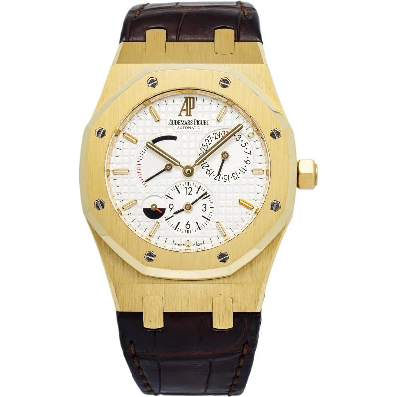 Audemars Piguet Royal Oak Offshore 26120BA Auto 18k YG Stick Dial Men Watch 40mm: Case Size 40 mm Wrist Fit 6.75inches Box no Papers no Condition - Used - Good Full Specifications Brand Audemars Piguet Model Royal Oak offshore Serial # G62xxx Gender Men's Band Material Leather Band
