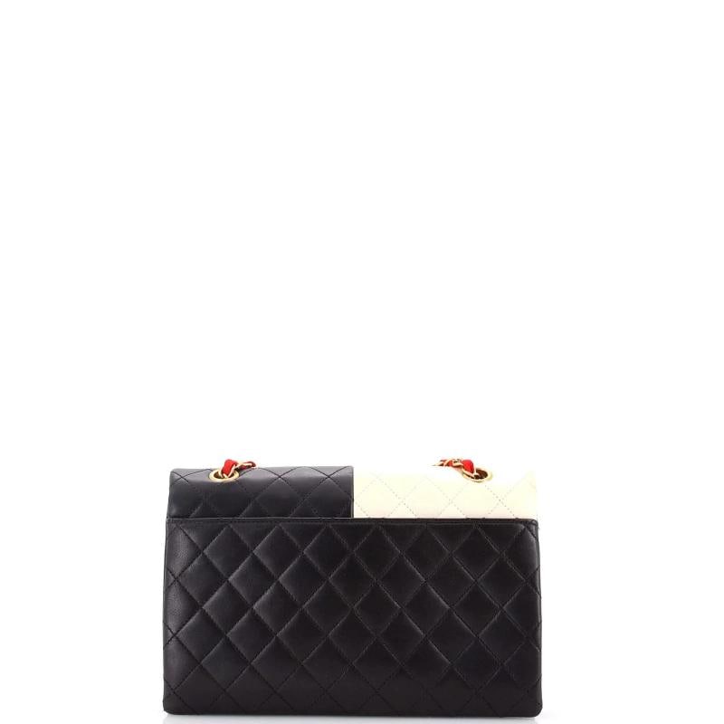 Chanel CC Clasp Chain Flap Bag Multicolor Quilted Lambskin Medium - 4