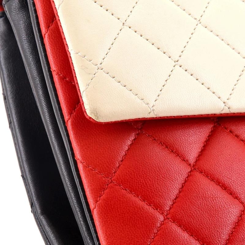 Chanel CC Clasp Chain Flap Bag Multicolor Quilted Lambskin Medium - 8