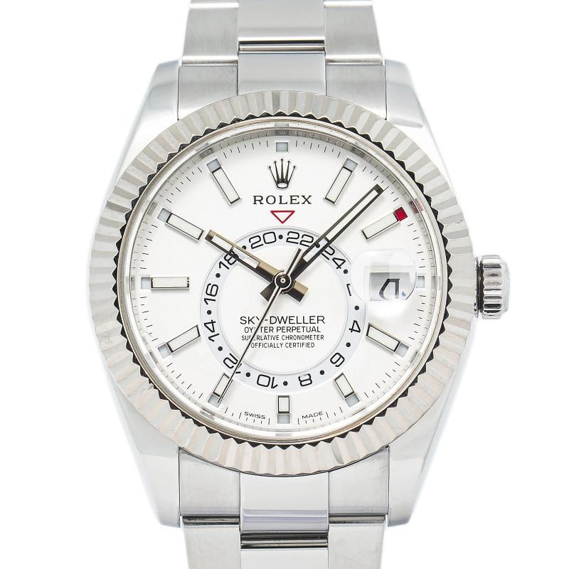 Rolex Sky-Dweller 326934 MINT 2020 Card SS Oyster White Dial Auto Watch 42mm - 2