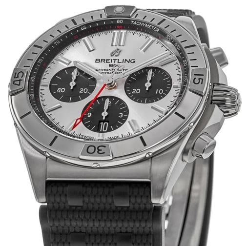 Breitling Chronomat B01 42 Silver Chronograph Men's Watch - 2