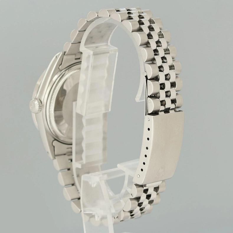 DIAMOND Bezel Rolex DateJust 36mm Glacier Blue Diamond 16030 Steel Watch Box - 6