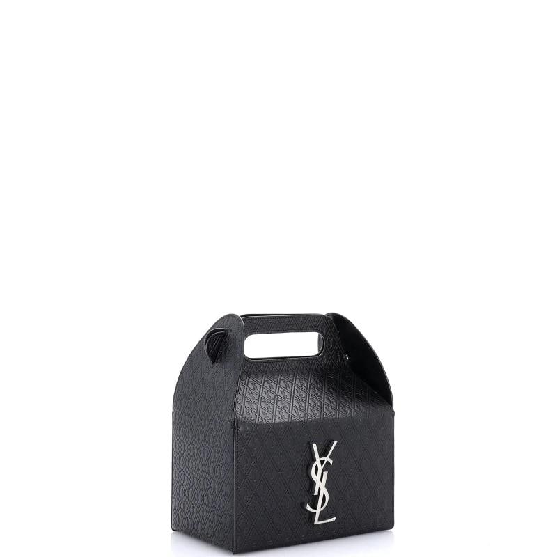 Saint Laurent Take-Away Box Bag Monogram All Over Leather - 2