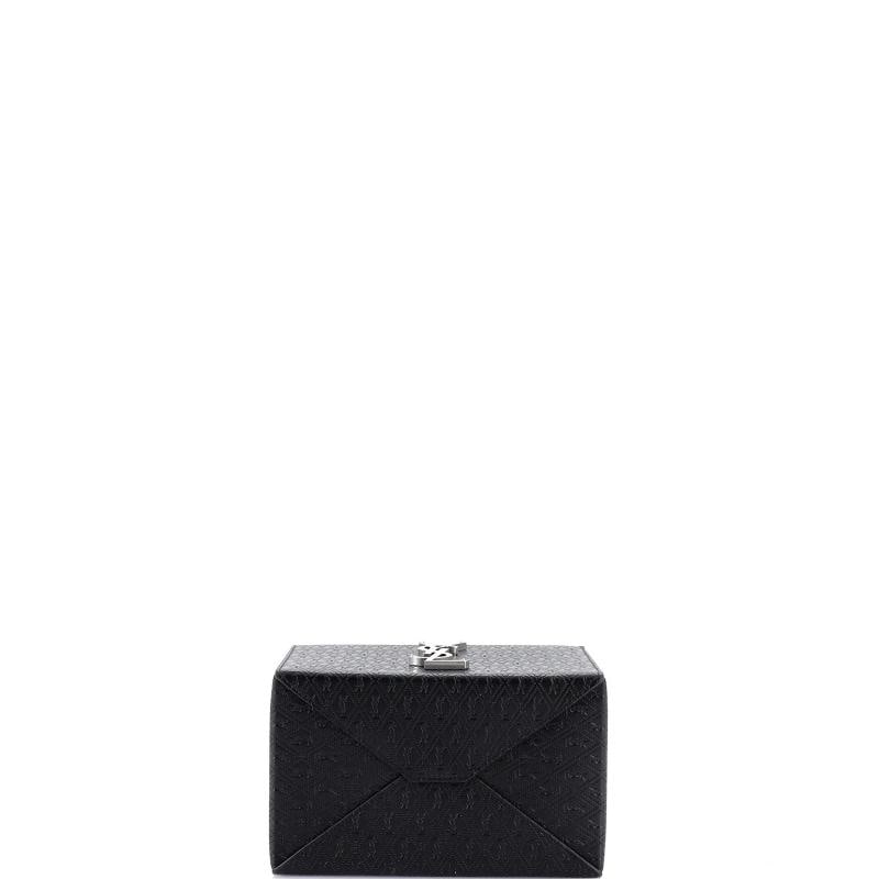 Saint Laurent Take-Away Box Bag Monogram All Over Leather - 4