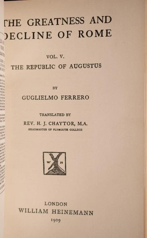 1909 The Greatness and Decline of Rome by Ferrero Fine Leather Bound by Bayntun - 10