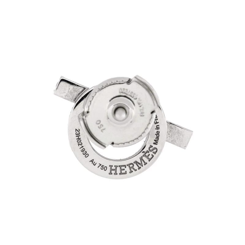 Hermes Finesse Stud Earrings 18K White Gold and Diamonds - 3