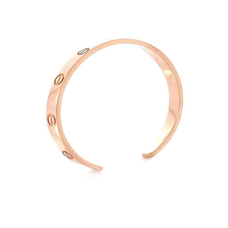 Cartier Love Cuff Bracelet 18K Rose Gold - 3