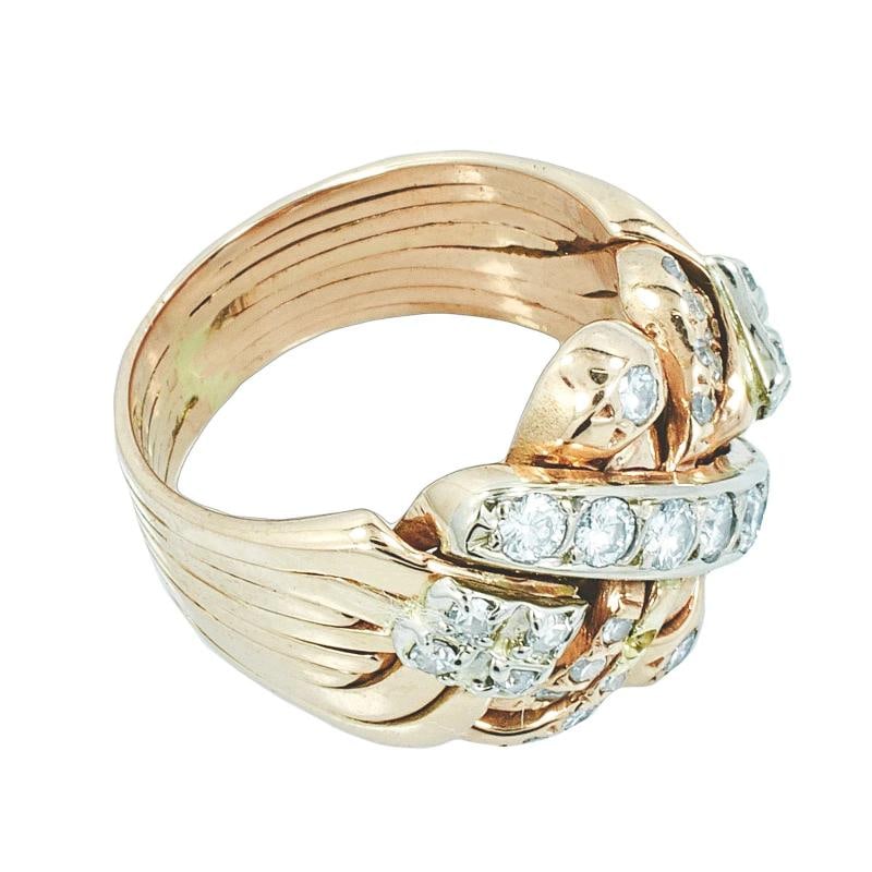 14K Rose Gold 1.36Ct Diamond Ring 13.7 Grams Ring Size 9 - 3